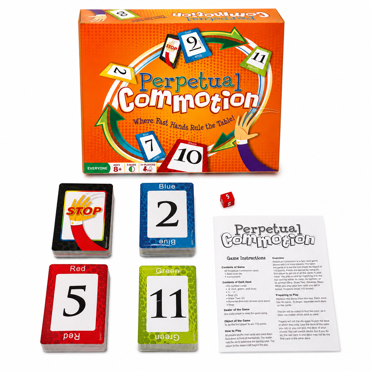 Strategy Board Game - Perpetual Commotion Fast Hands Number Card