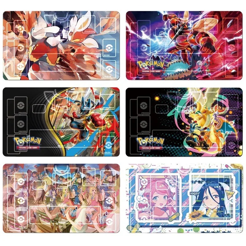 Board Game China - 600x350mm PTCG Mew MegaCharizard DIY Trading