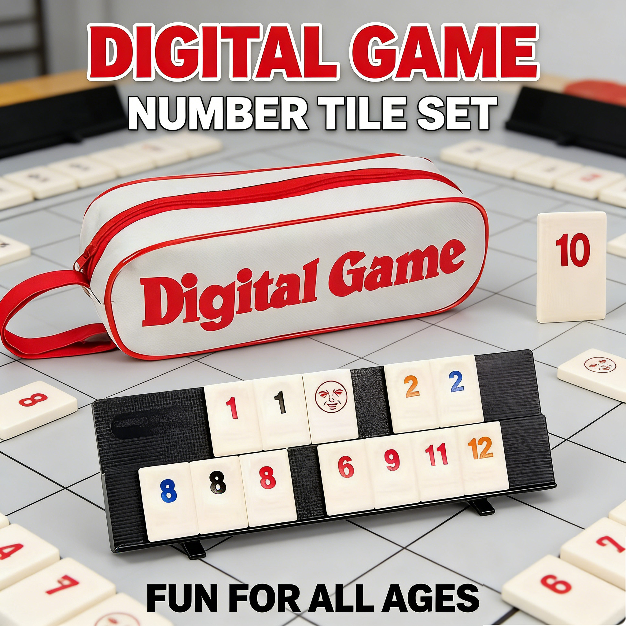 Board Game Sequence - Rummy Cube Game with 4 Racks,Rummy
