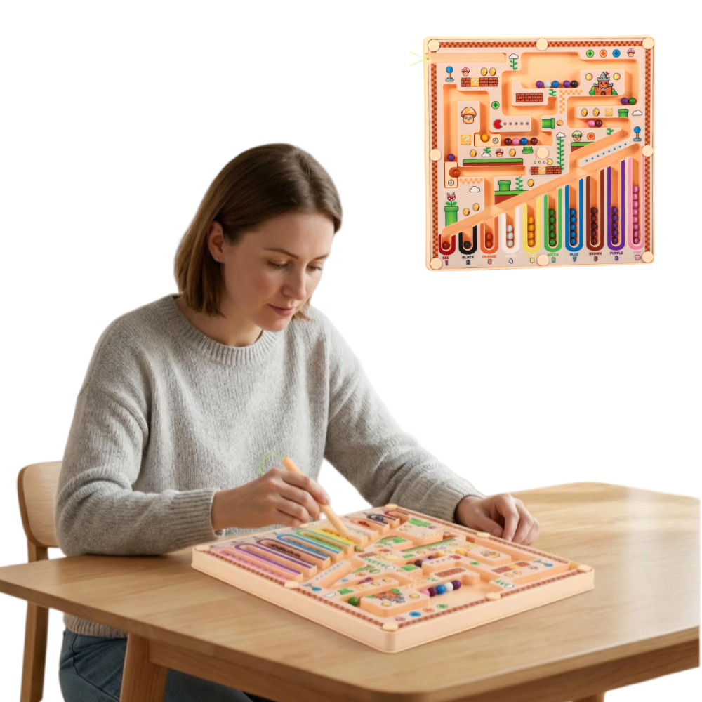 Strategy Board Game - Magnetic maze bead board game, exercises