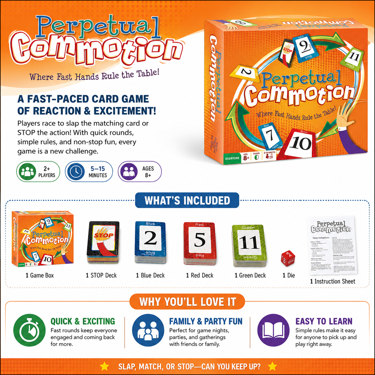 Perpetual Commotion Fast Hands - Strategy Board Game ulasan dan harga