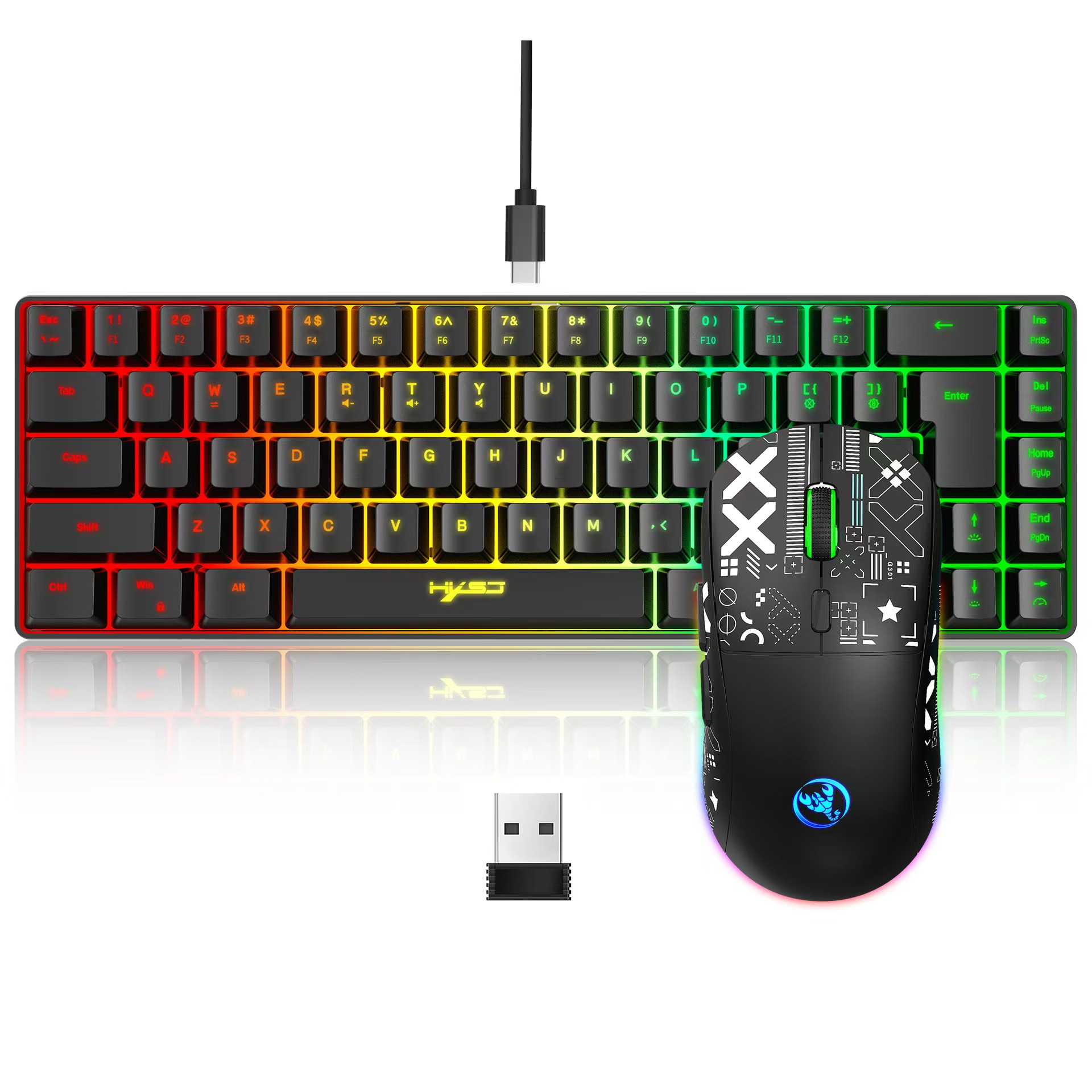 60% gaming Keyboard and mouse  - Board Game Journal ulasan dan harga