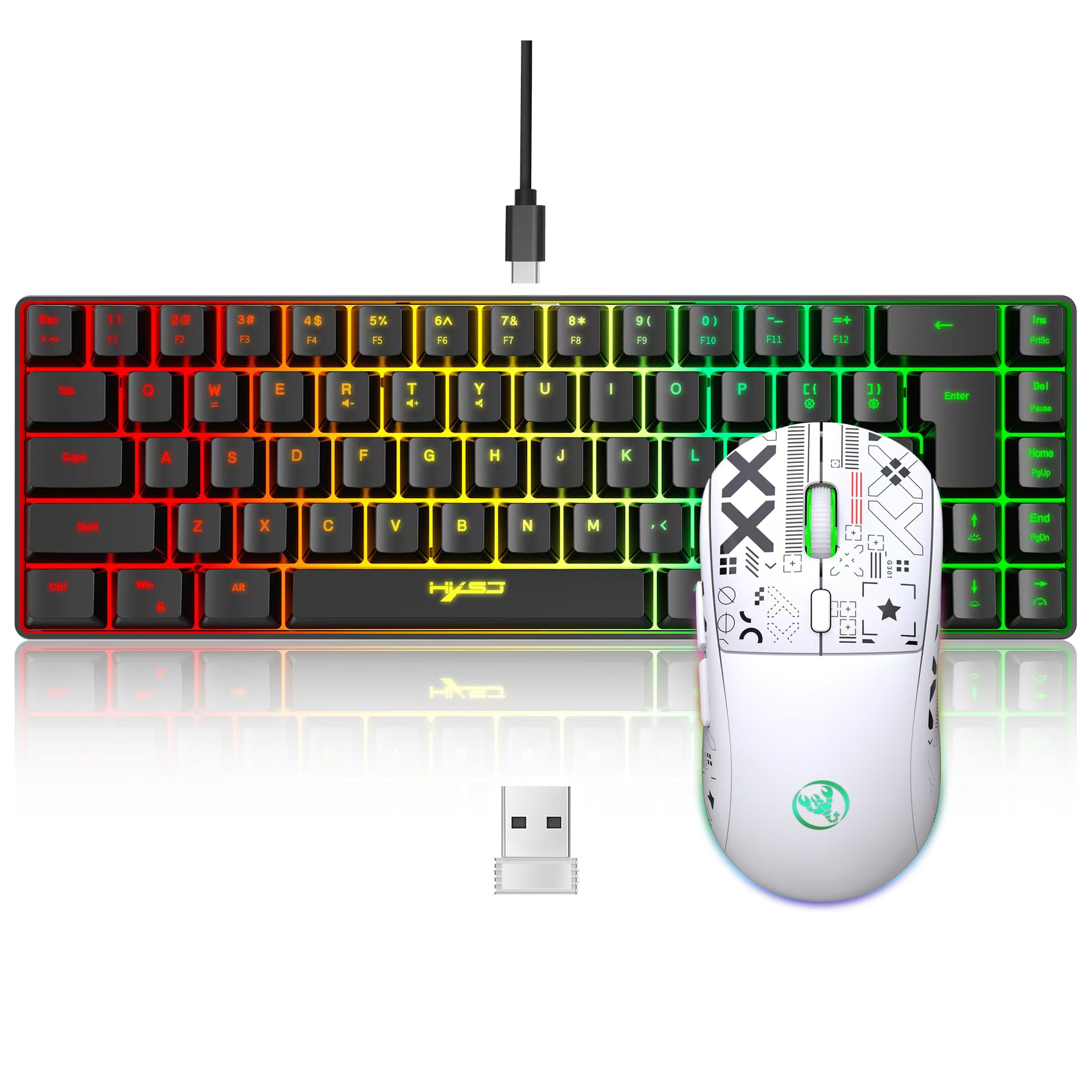 60% gaming Keyboard and mouse  - Board Game Journal ulasan dan harga