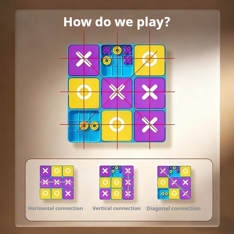 Fun Tic-Tac-Toe Board Game Kid - Strategy Board Game ulasan dan harga