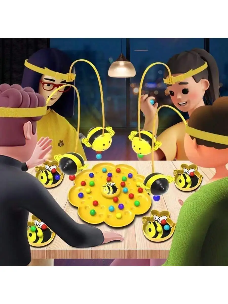 1 set of cute bee-shaped board - Board Game Logo ulasan dan harga