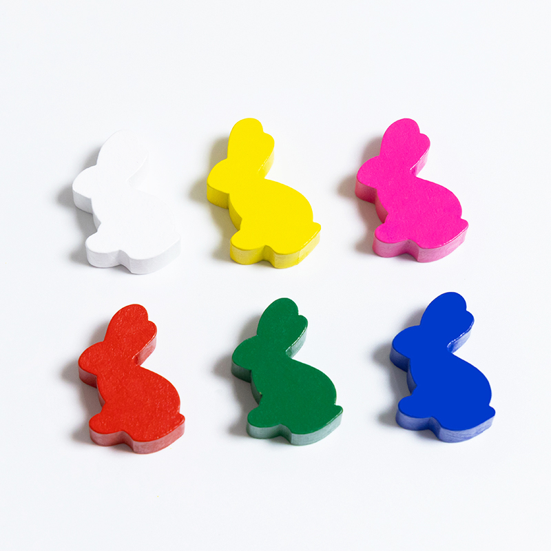 100PCS Cute Rabbit Meeple, 25m - Board Game Illustration ulasan dan harga
