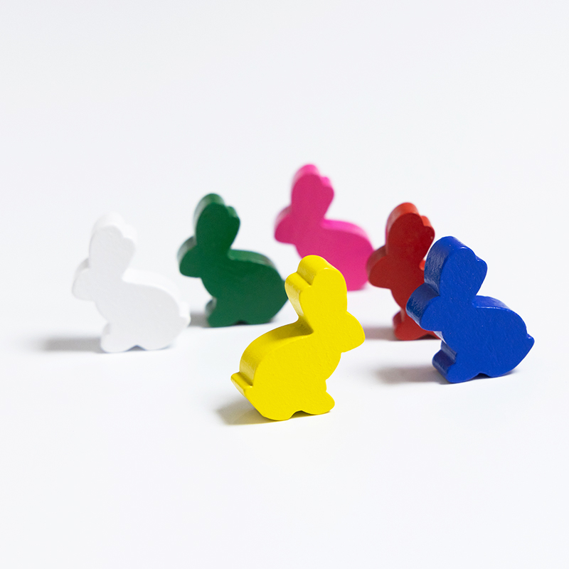 100PCS Cute Rabbit Meeple, 25m - Board Game Illustration ulasan dan harga