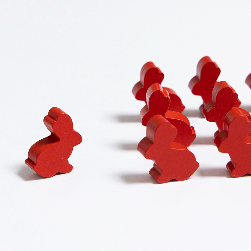 100PCS Cute Rabbit Meeple, 25m - Board Game Illustration ulasan dan harga