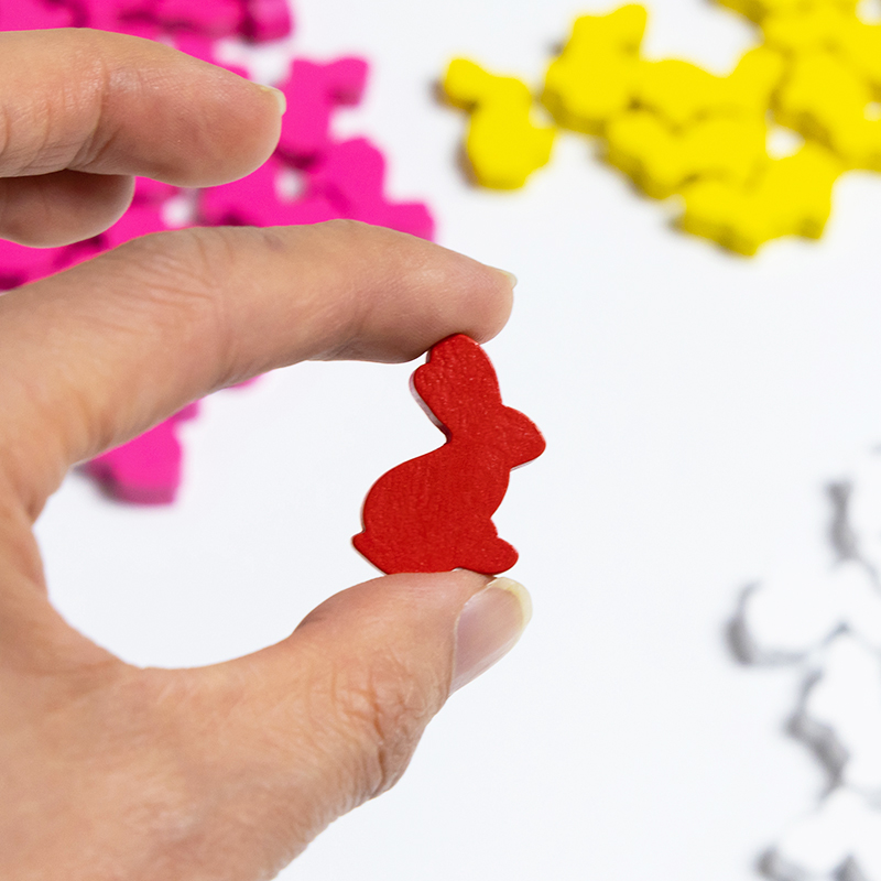 100PCS Cute Rabbit Meeple, 25m - Board Game Illustration ulasan dan harga
