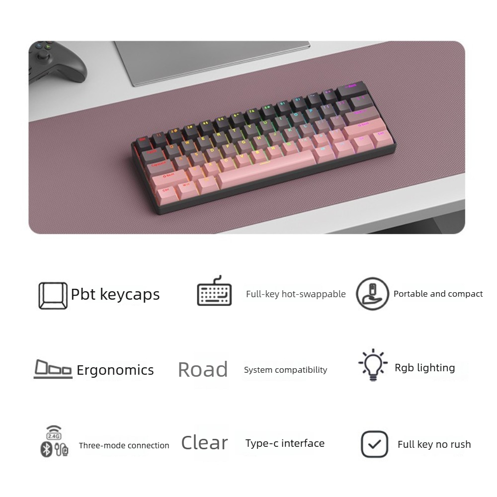 Wireless Gaming Mechanical Key - Board Game Journal ulasan dan harga