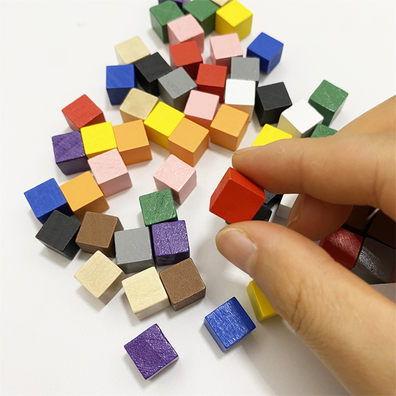 50Pcs/lots 10mm Colorful Wood  - Board Game Illustration ulasan dan harga