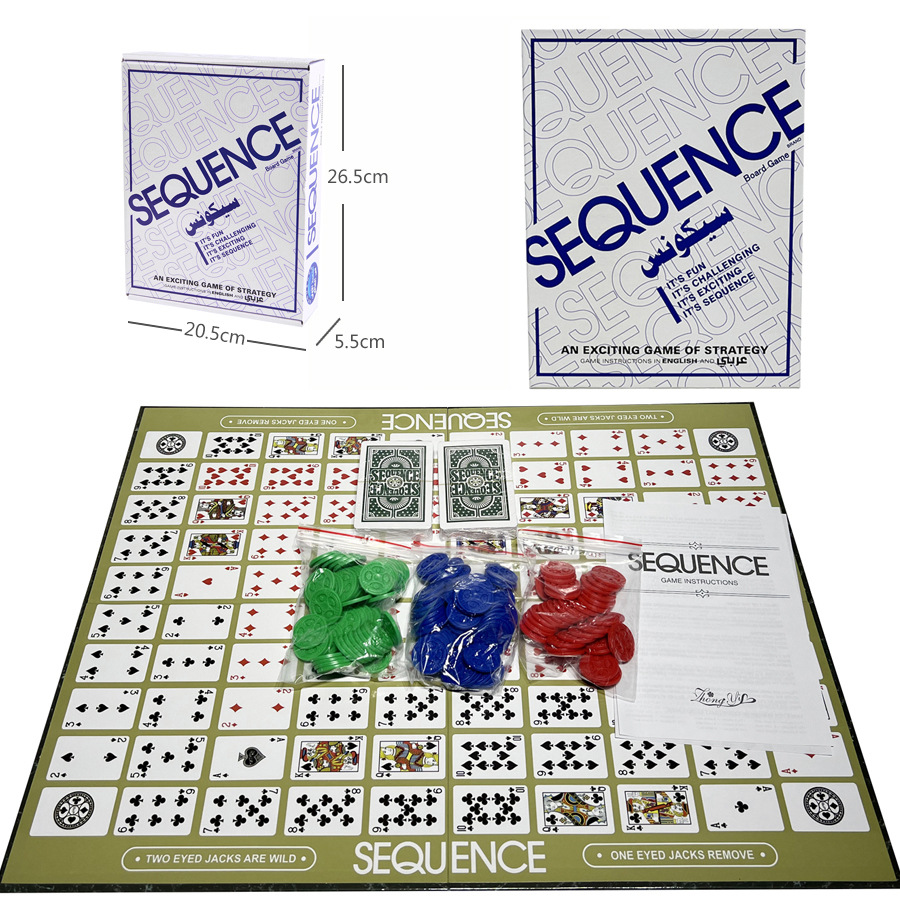 Adult Casual Table Games Arabi - Board Game Sequence ulasan dan harga