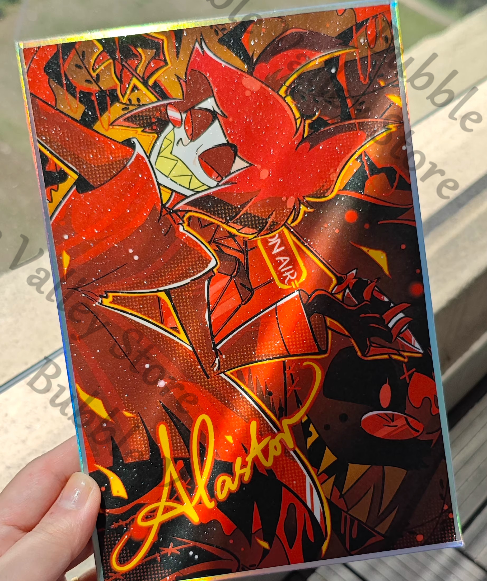 Hazbin Hotel Alastor Vox Adam  - Board Game Illustration ulasan dan harga