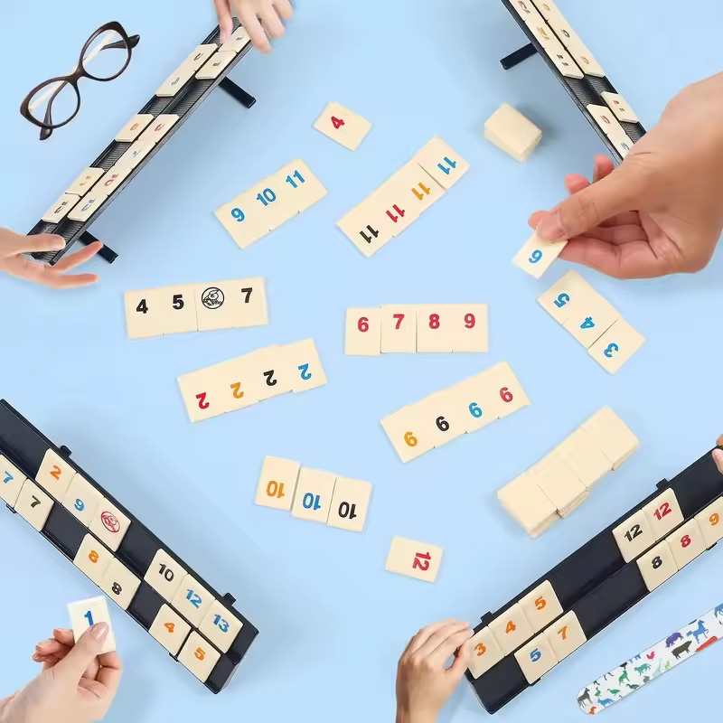 Rummy Cube Game with 4 Racks,R - Board Game Sequence ulasan dan harga