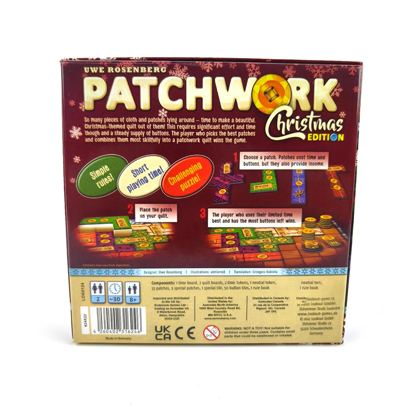 New Patchwork Christmas Board  - Board Game Sequence ulasan dan harga